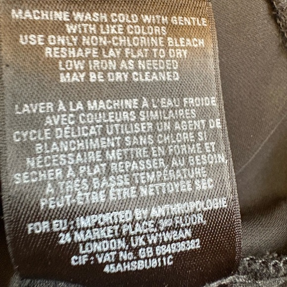 Anthropologie Deletta Black Sleeveless drape feminine vneck Relaxed Blouse small - Picture 5 of 7